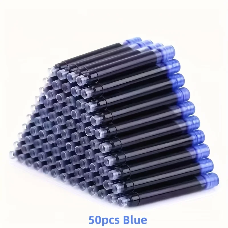 50/100 Stück 3,4 mm Füllfederhalter-Tintenpatronen – verschiedene Farben (Rot, Schwarz, Blau) – hochwertige universelle Nachfüllröhrchen für Schule und Büro – Detail 9