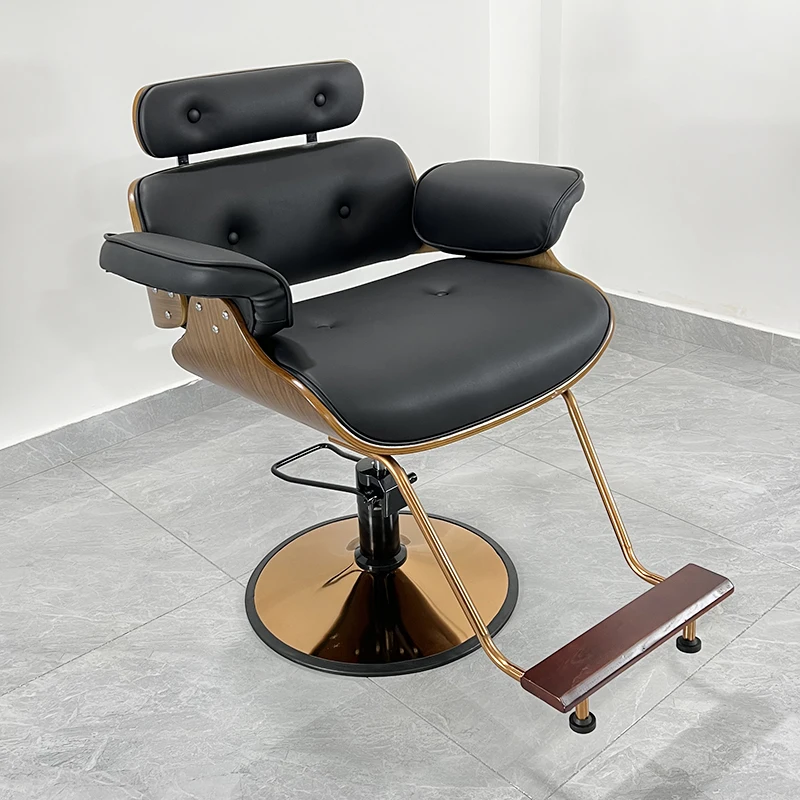 Luxury Retro Barber Chair Vintage Men Classic Simple Upmarket Chaise Coiffure Comfort Modern Woonkamerstoelen Salon Furniture