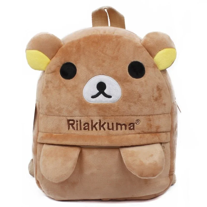 Cute Rilakkuma Bear Plush Backpack Anime Small Bag Kids Children School Bags Kindergarten Preschool Backpack for Boys Girls