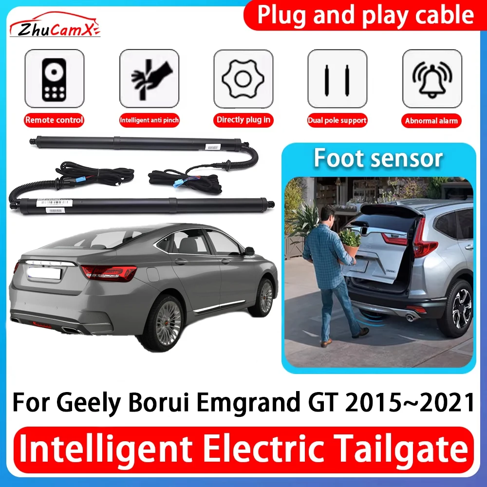 

ZhuCamX Car Power Trunk Electric Suction Tailgate Intelligent Tail Gate Lift Strut For Geely Borui Emgrand GT 2015~2021