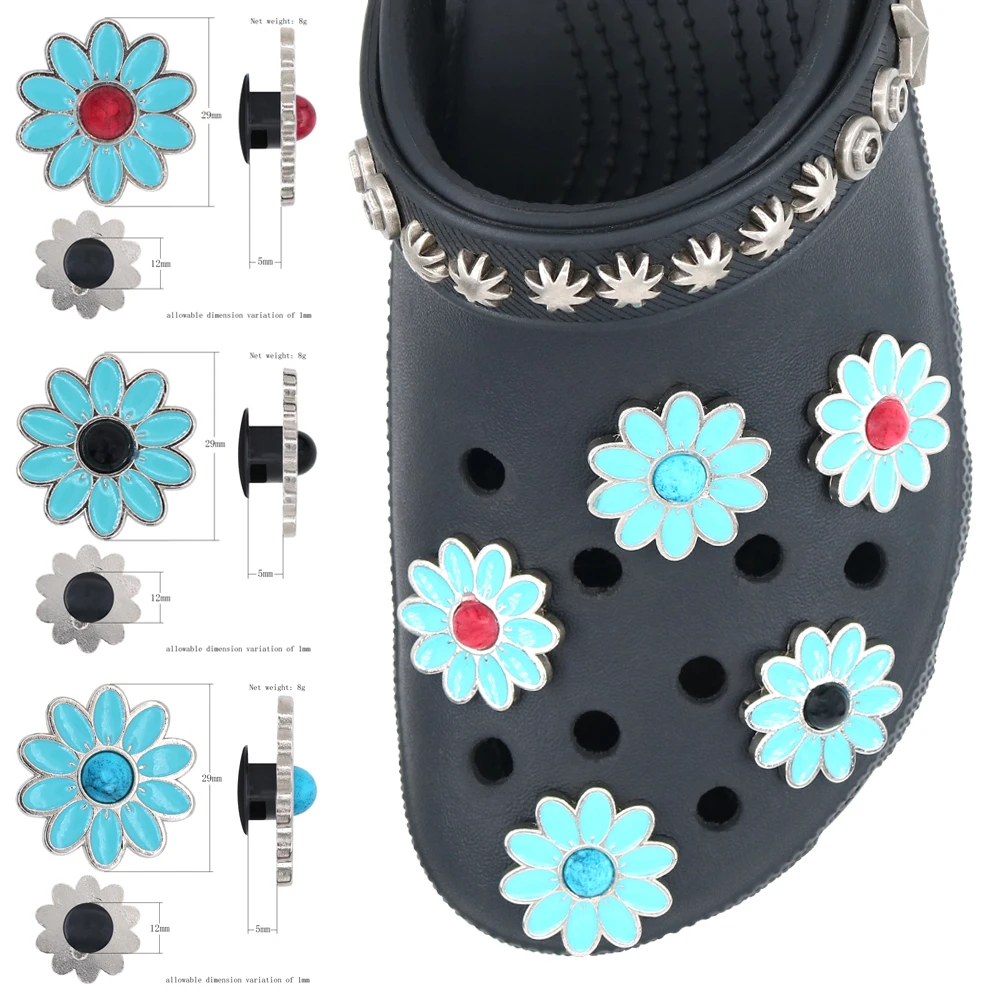 

1pcs Shoe Charms Shoe Decorations Sandalias De Garden Metal Sunflower Accessories Pins Buckle Hole Sandalscrocjitbi W-54