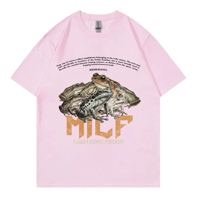 رجل أنا أحب الضفادع مضحك ميمي الجرافيك تي شيرت الرجال النساء خمر موضة قصيرة الأكمام تي شيرت الصيف عادية فضفاض القطن تي شيرت