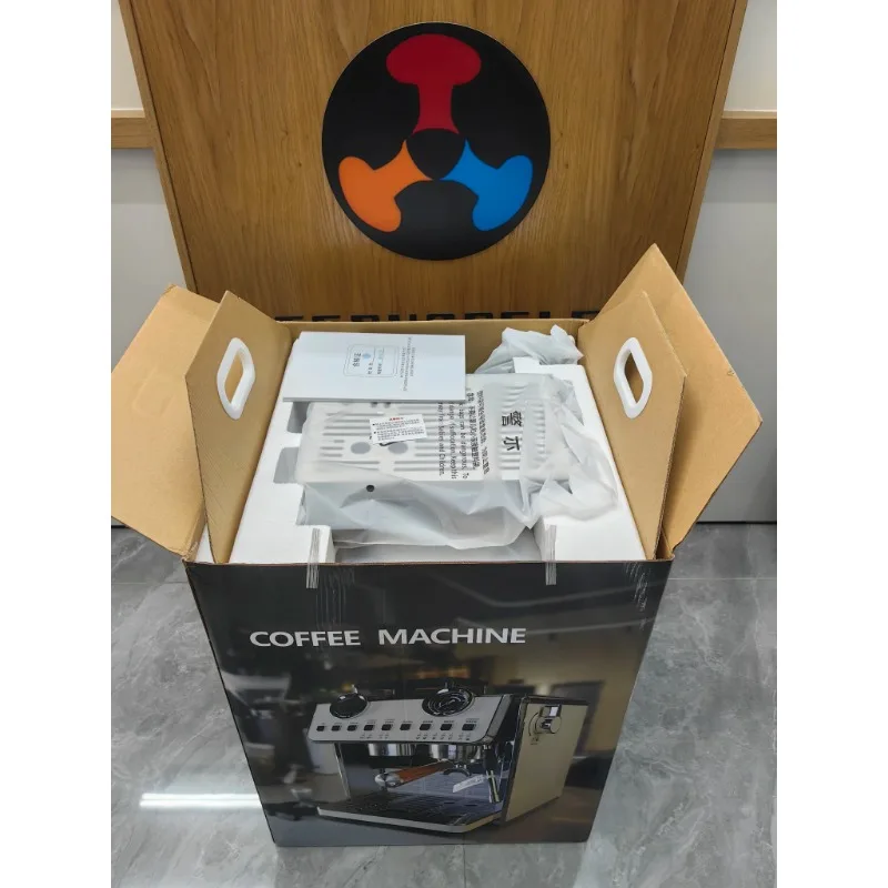 Электрическая кофемашина, полуавтоматическая кофемашина для эспрессо с кофемолкой для зерен, роскошный двойной бойлер для дома и отеля