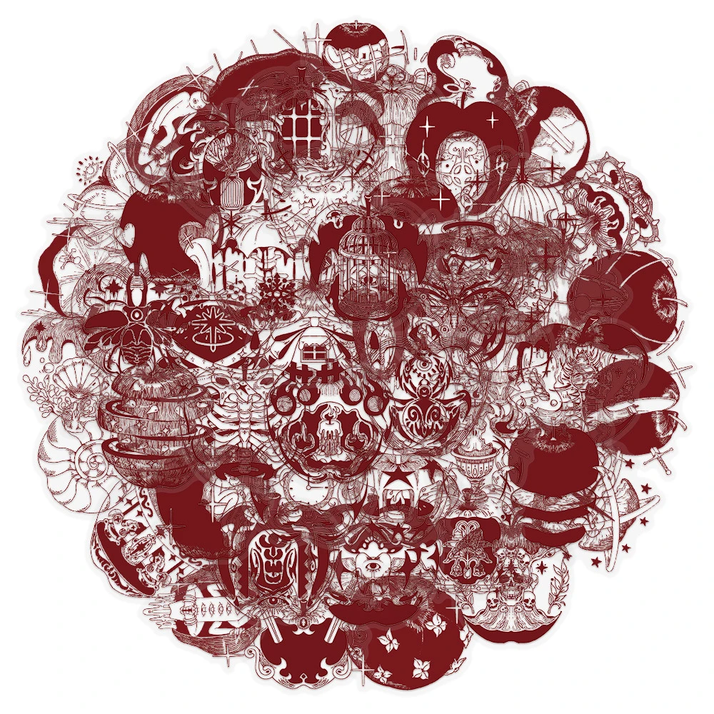 10/30/50 szt. Przezroczyste naklejki z motywem czerwonego jabłka, kreatywne wzory, naklejki z kreskówkami, naklejki na kask, telefon, laptop, fajne naklejki graffiti