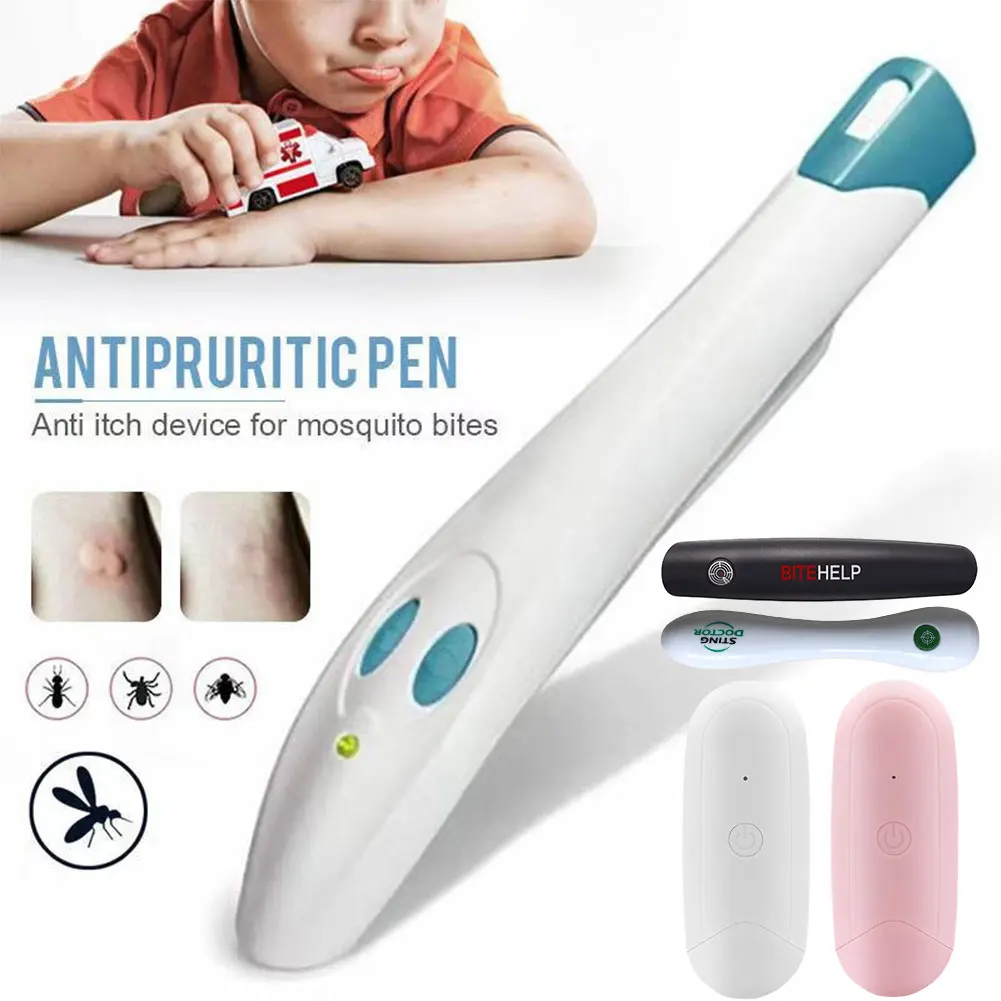 Penna elettronica per morso di zanzara dispositivo antiprurito penna antiprurito per bambini penna antiprurito per prurito fisico per esterni