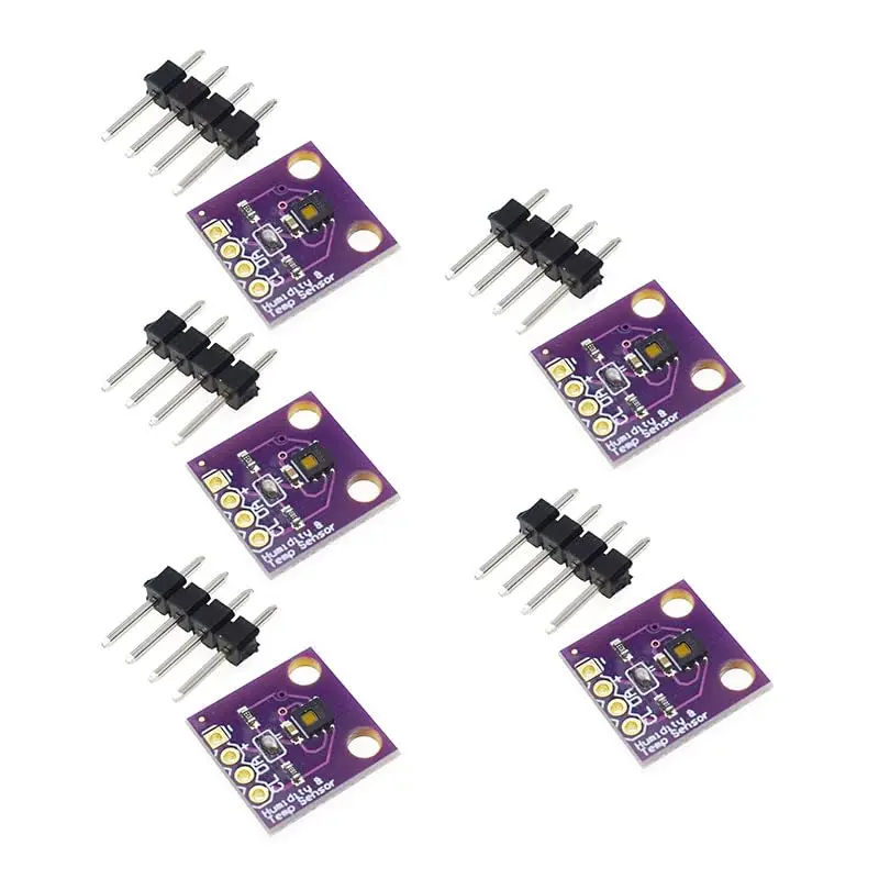 5Pcs HDC1080 Si7021 SHT20 HTU21D Temperature Humidity Sensor Breakout Module