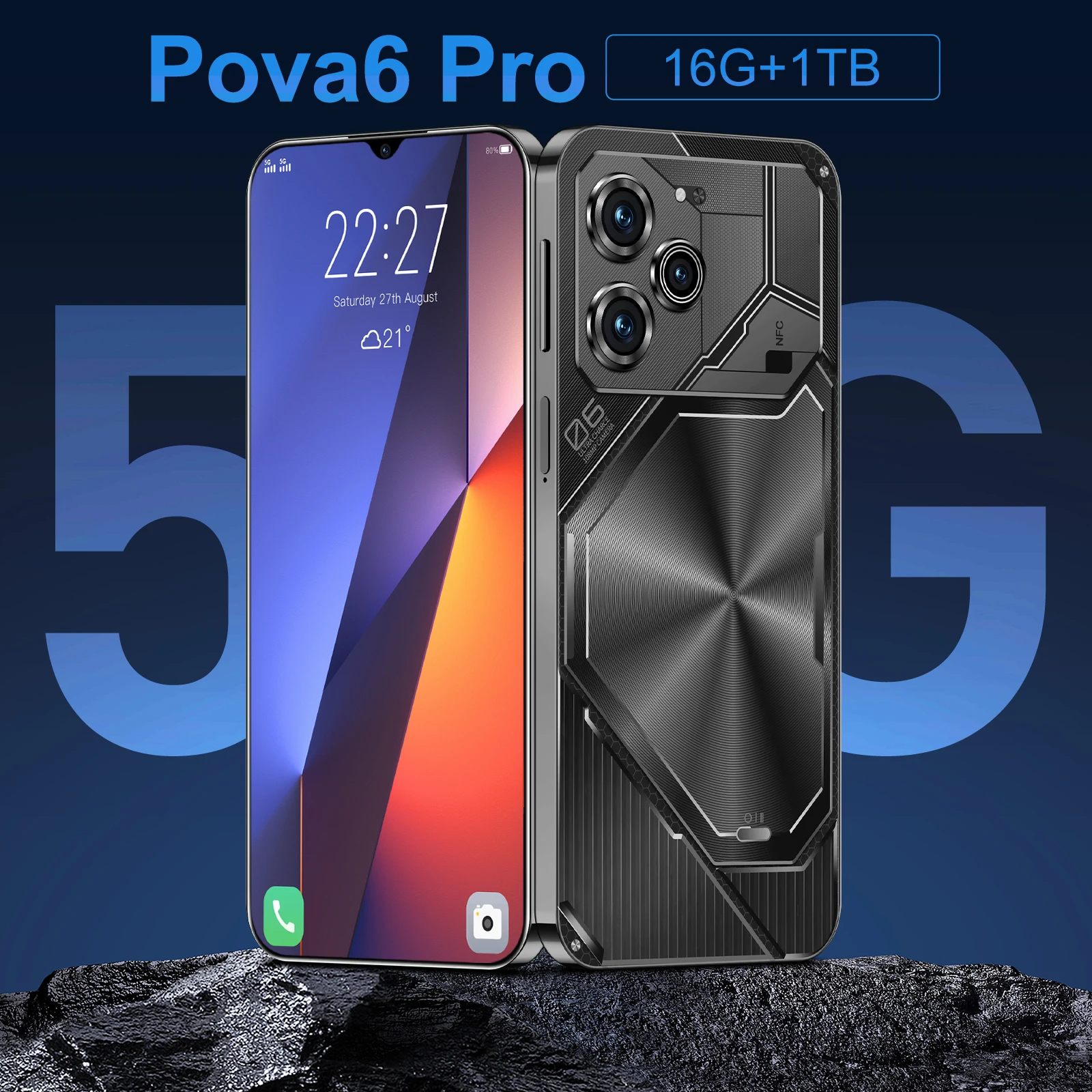 Pova6 Pro Mobile Phones HD7.3 Screen SmartPhone Original 16G+1T 5G Dual Sim Celulare Android Unlocked Cell Phone Global Version 113,239.38263,347.39Save 150,108.01-57%EOENKK StoreSee previewSimilar it