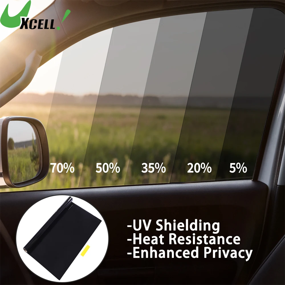 

UXCELL Car Window Tint Film VLT 5/15/20/35/50/70 Nano Ceramic Coating Technology Privacy PET 1Pcs Window Foils Solar Protection