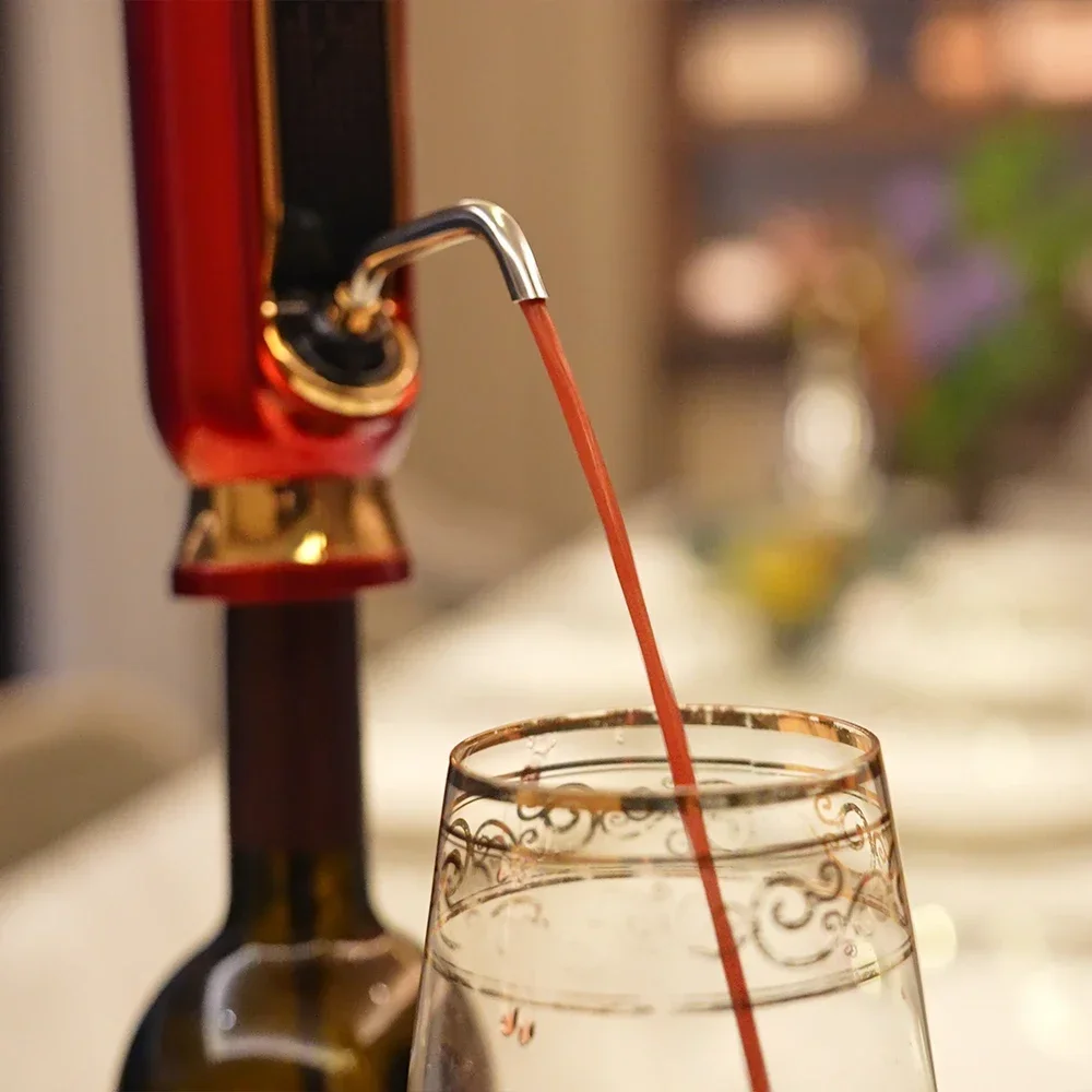 

Портативная перезаряжаемая электрическая открывалка для вина с полимерной литиевой батареей и электрический аэратор для вина с вакуумным запасом