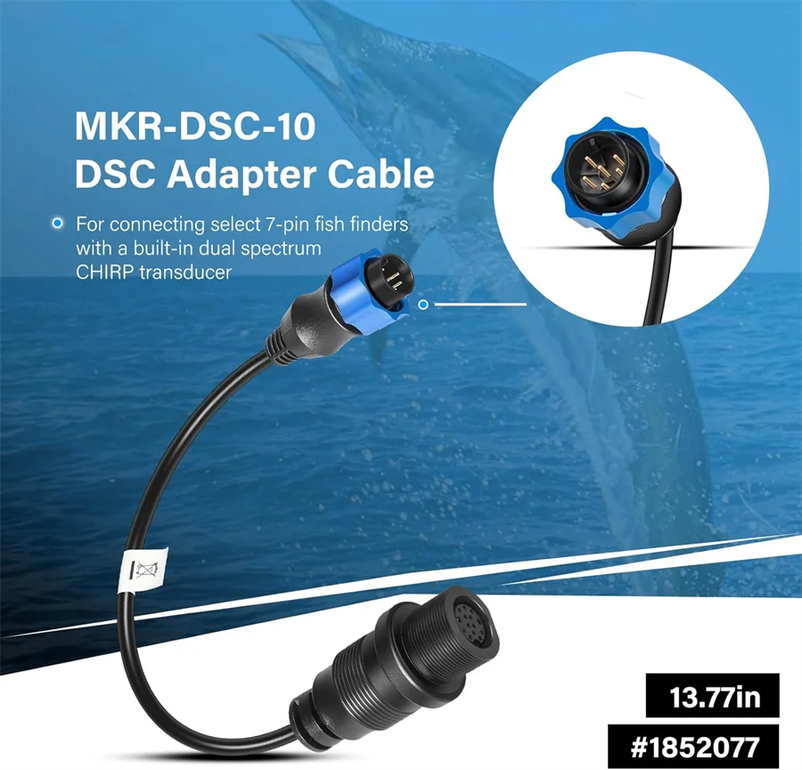 MKR-DSC-10 1852077 DSC-Adapterkabel für Lowrance 7-Pin Fischfinder für Minn Kota Motor Spectrum Chirp Transducer für 2D Sonar – Detail 4