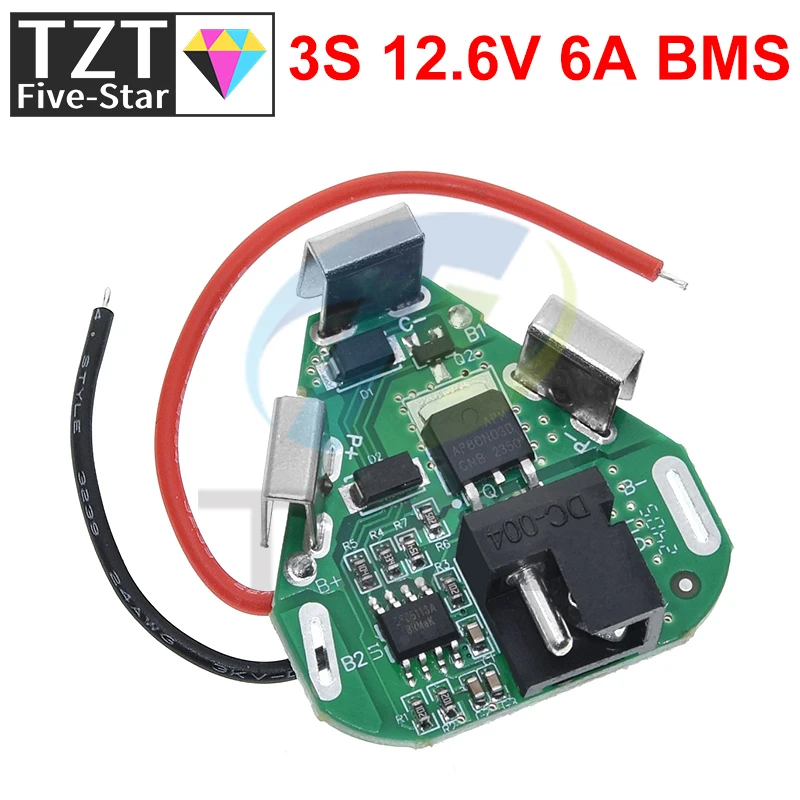 3S 12.6V 6A BMS Li-ion Lithium Battery Protection Board 18650 Power Bank Balancer Battery Equalizer Board for Electric Drill