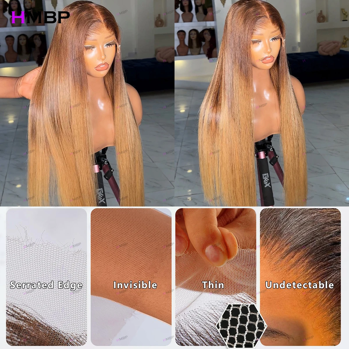 حقيقي HD شعر مستعار دانتيل شعر بشري خام تسليط الضوء على ترقية 13x6 HD الدانتيل كامل الباروكات الأمامية شعر الإنسان العظام مستقيم 13x4 Skinlike HD الدانتيل #2