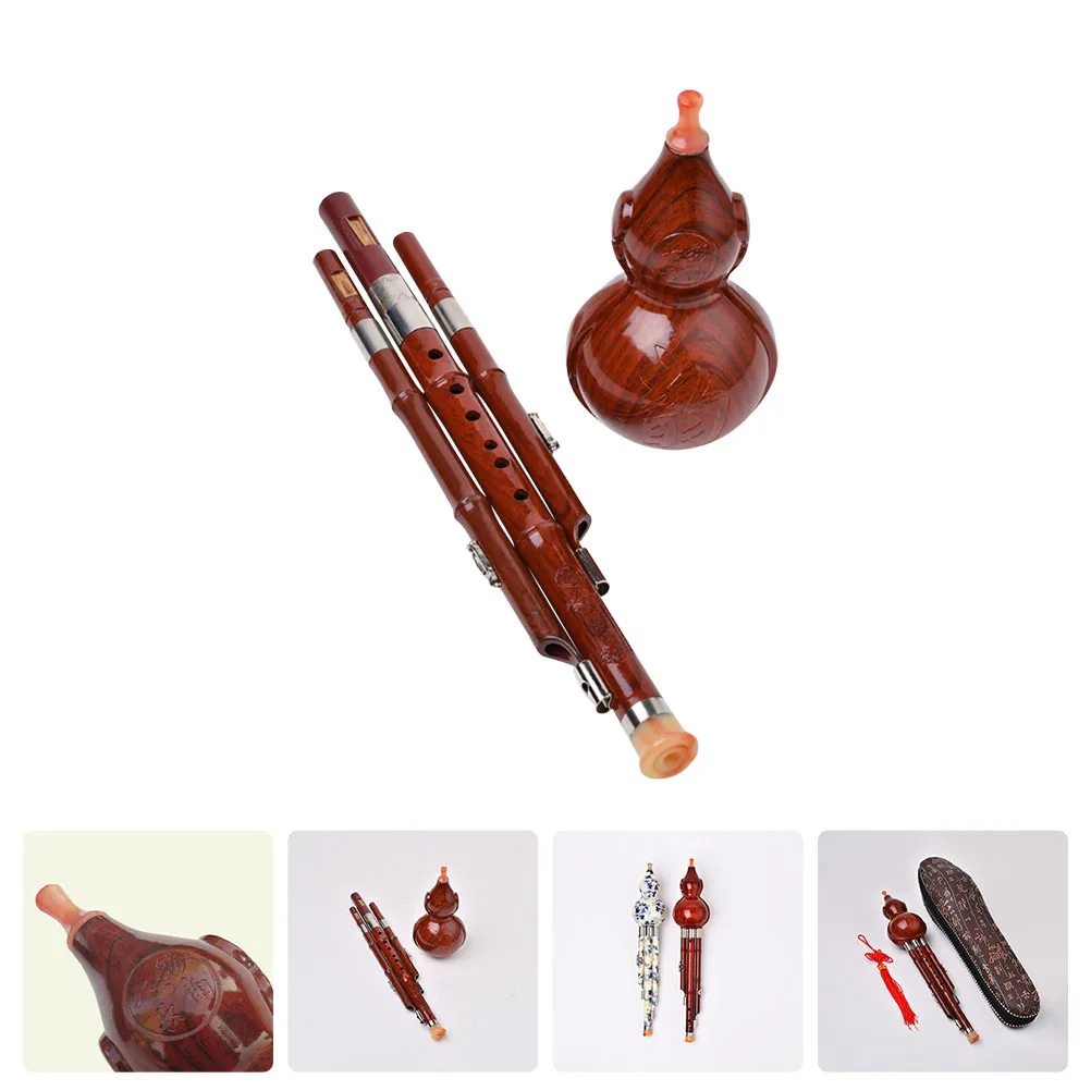 

Elegant Cucurbit Flute For Beginner Traditional Chinese Wind Instrument Ethnic Style Flute Durable Easy To Learn
