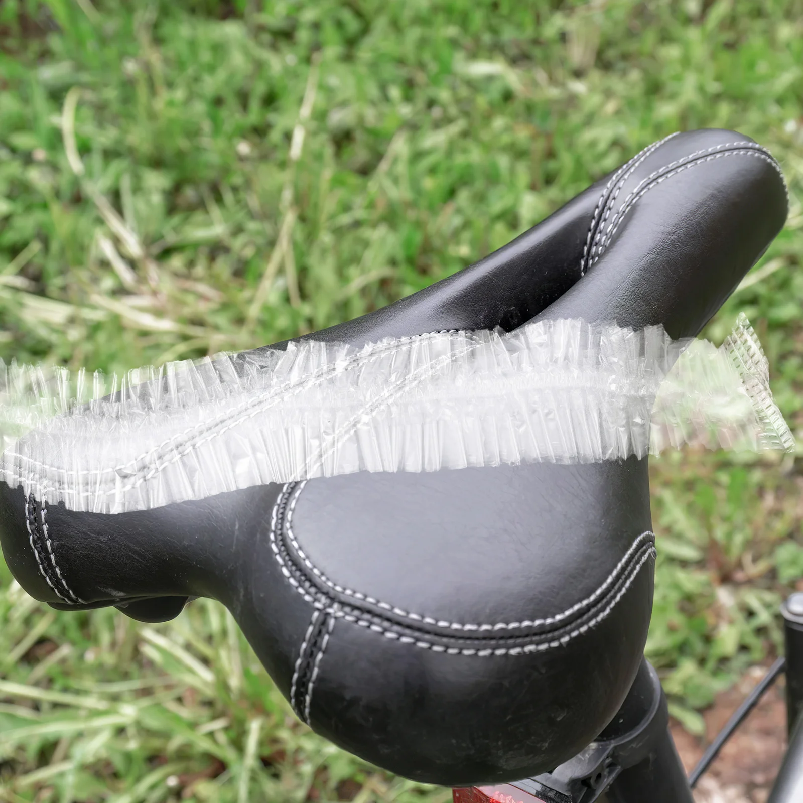 

50 Pcs Electric Bike Seat Cover Waterproof Saddle Rainproof Cushion Transparent Motorcycle Scooter Protective Replacement