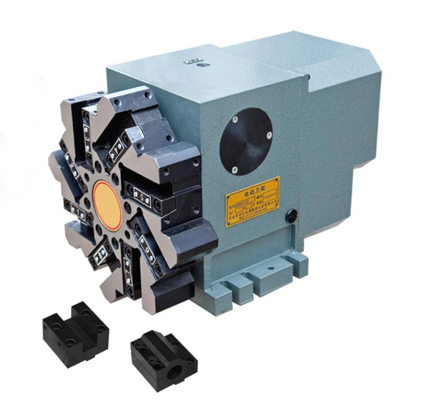 HAK34-CK6140 6 / 8 Stations Automatic Horizontal NC Power  Turret for NC Lathe  Processing Parts