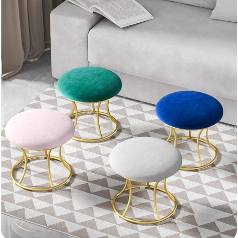 

bedroom flannelette Small stool home door shoe changing stool living room design Footrest low chair bathroom toilet furniture