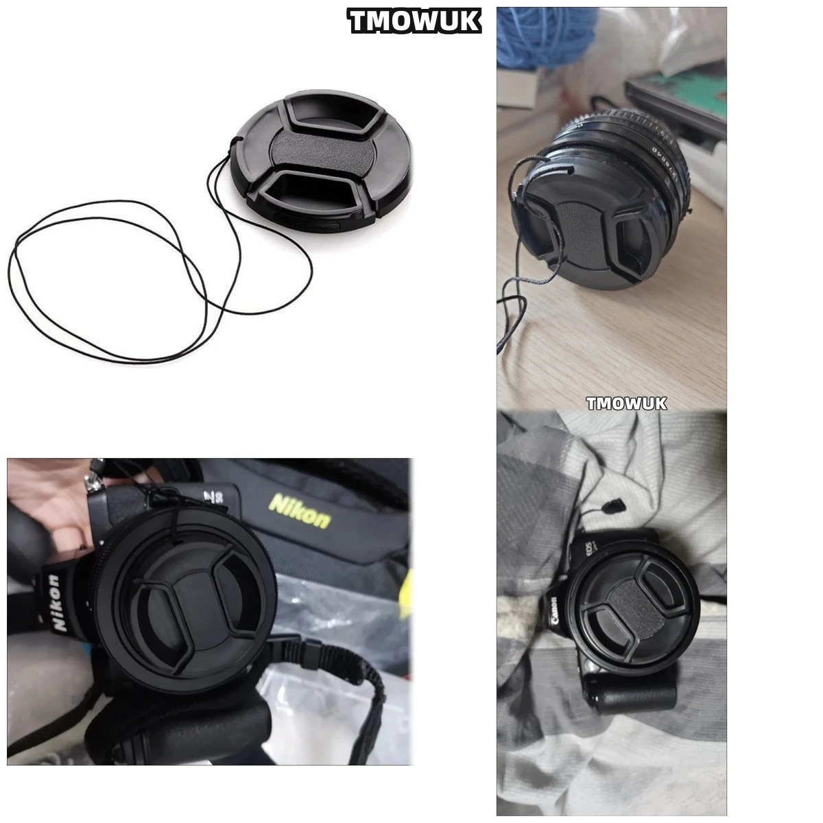 

For Panasonic S5K G100D G100DK GH7 GH8 GX900 ZS80 DMC-FZ300 DMC-FZ60 Camera Lens Cap Protective Cover Center Pinch Snap-on 49mm