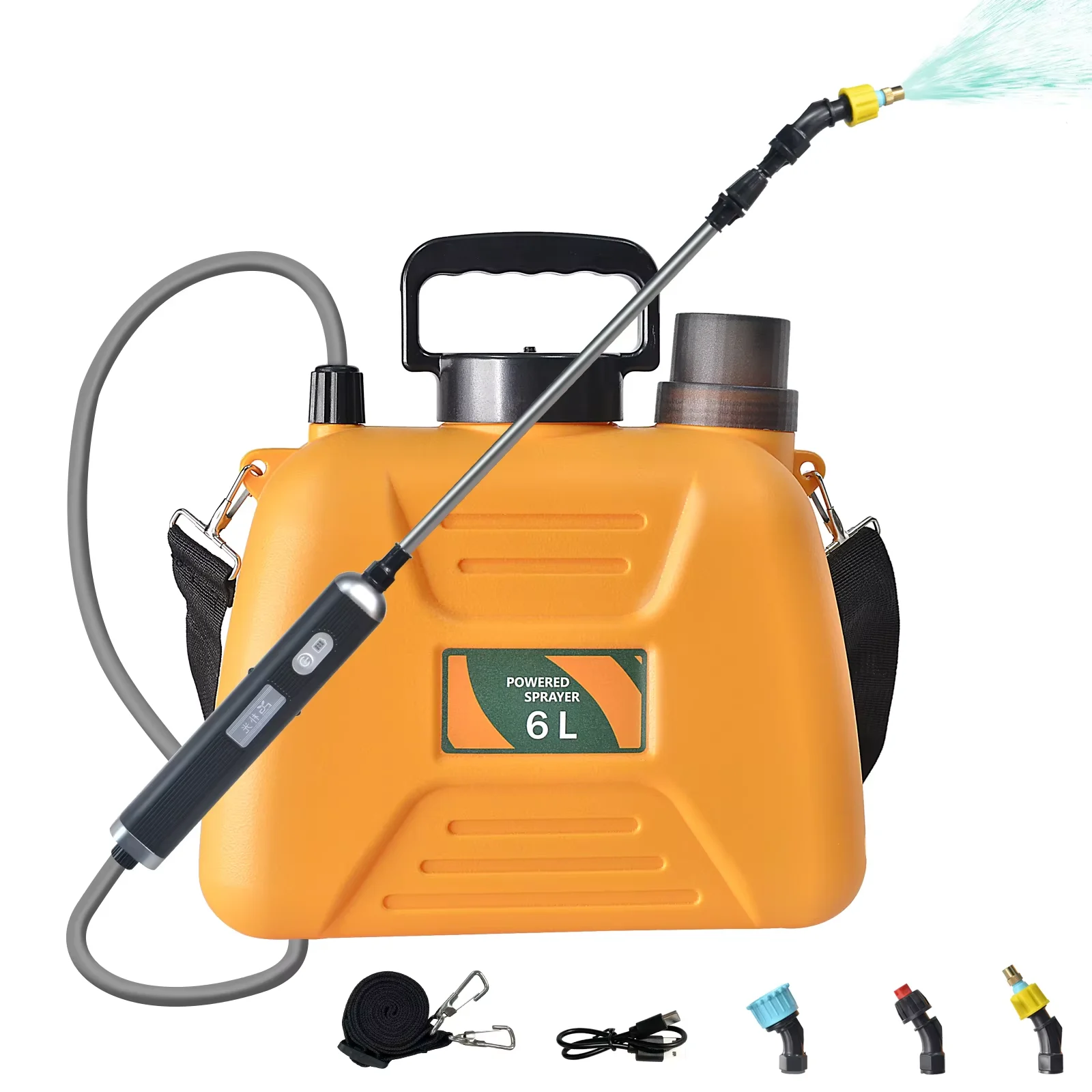 

Battery Powered Garden Sprayer, Electric Weed Sprayer with USB Rechargeable Handle, Backpack Sprayer with 3 Copper Nozzles