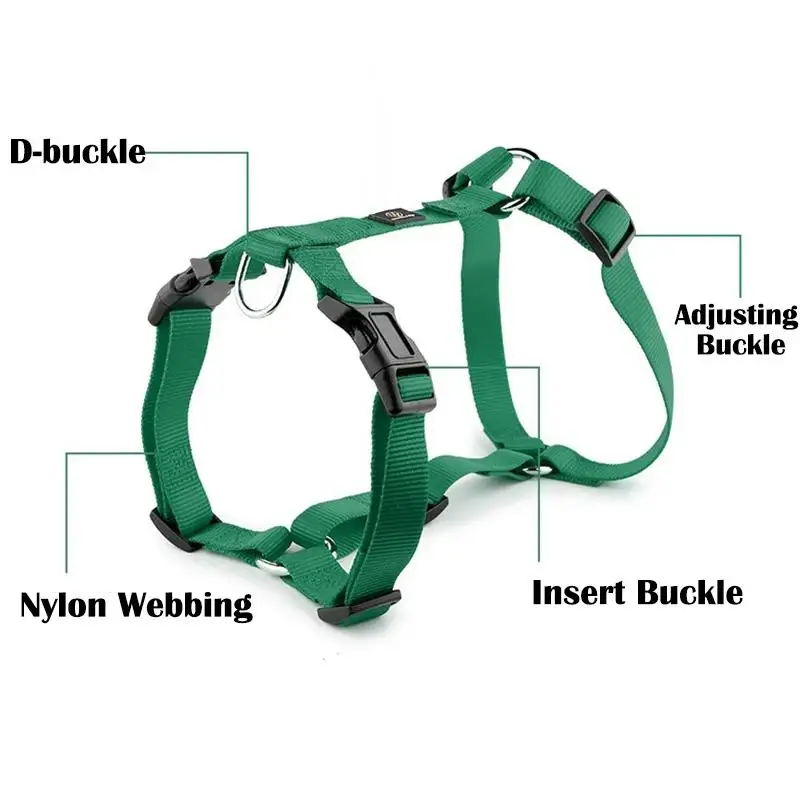 Husky H-Shaped Pet Dog Traction Explosion-Proof Soft Chest Strap Medium Durable Pet Accessories Dog Leash Harness Large Nylon