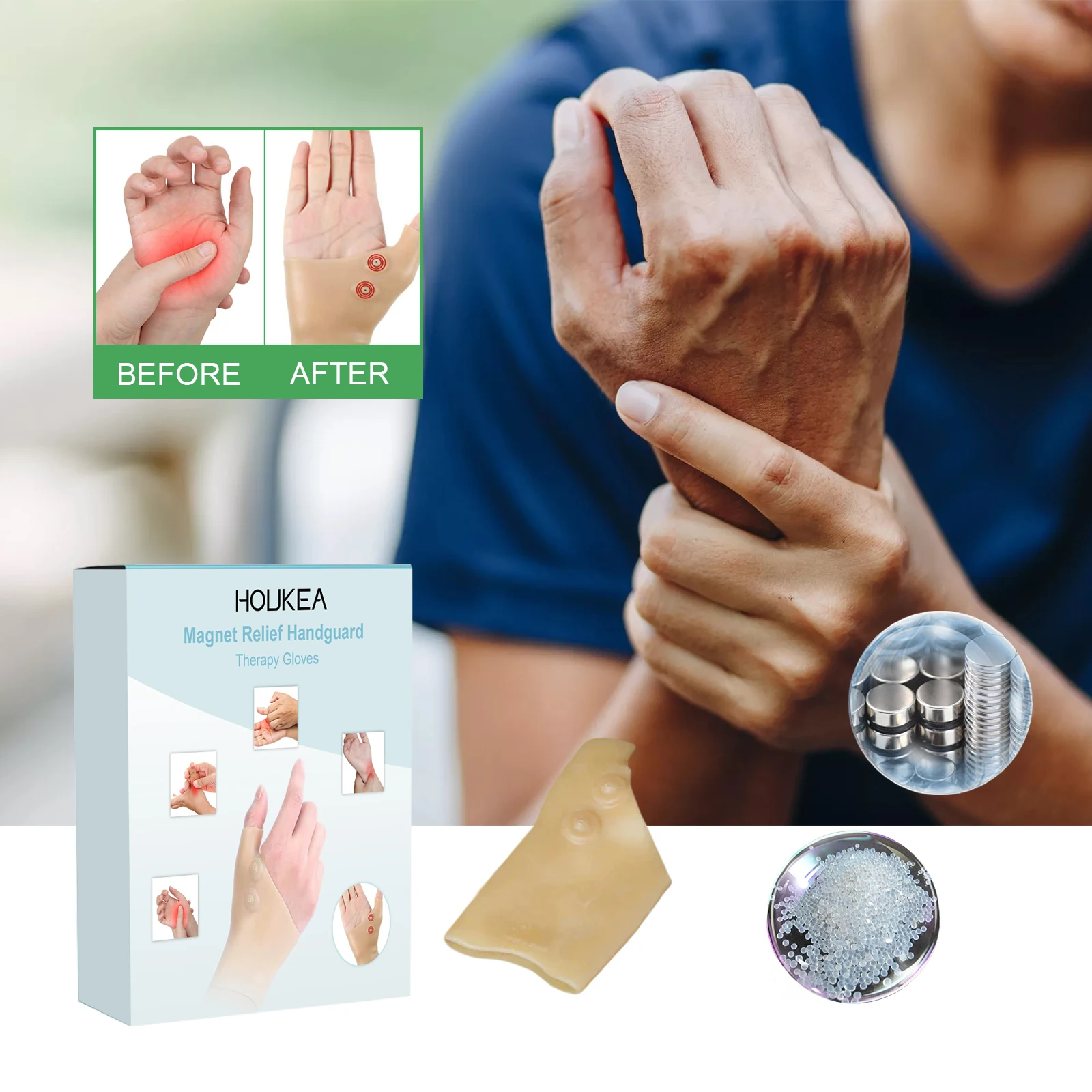 

1-4 шт. перчатки для ухода за руками для облегчения боли и поддержки запястья, спортивные компрессионные перчатки для защиты суставов и комфортного использования