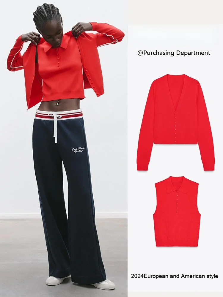 

Весна 2025: Новинка! Модный женский вязаный комплект с V-образным вырезом: кардиган и топ с длинным рукавом. Элегантная верхняя одежда для женщин.