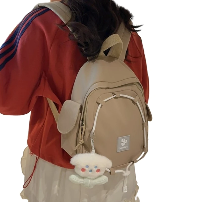 Mochila escolar pequeña y encantadora para estudiantes, versión coreana, con adorno