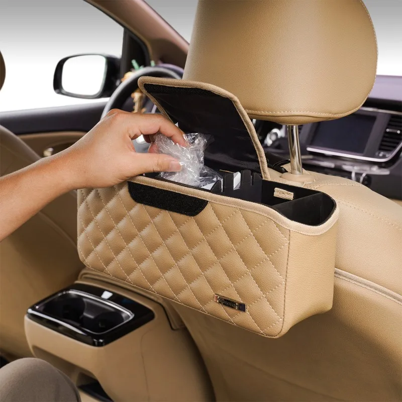 Car Seat Back Storage Box Car Seat Back Storage Box Multifunctional Rear Storage Water Cup Hanging Bag Tissue Box
