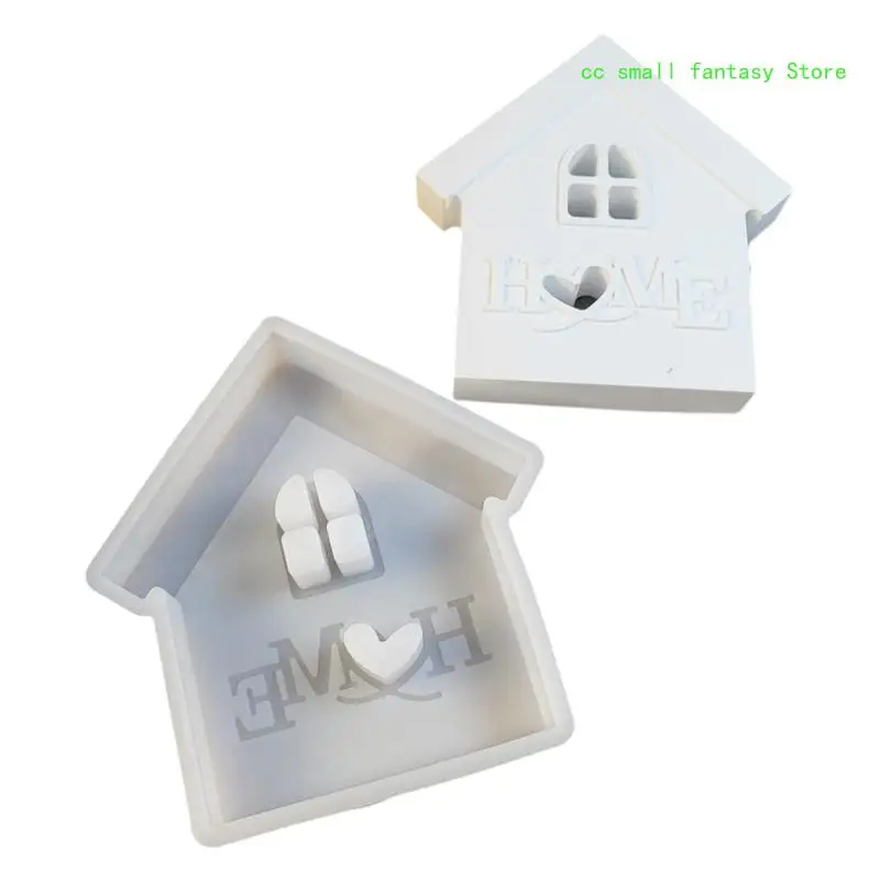 

R3MA House Shaped Resin Silicone Molds for Art Craft, Concrete Cement Silicone Molds