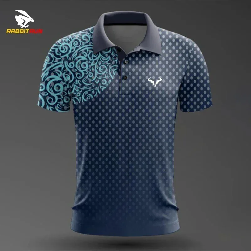 Sportowa męska koszulka polo Sportowa odzież do tenisa stołowego Męska koszulka z nadrukiem logo Badminton Moda Damska luźna bluza z klapami
