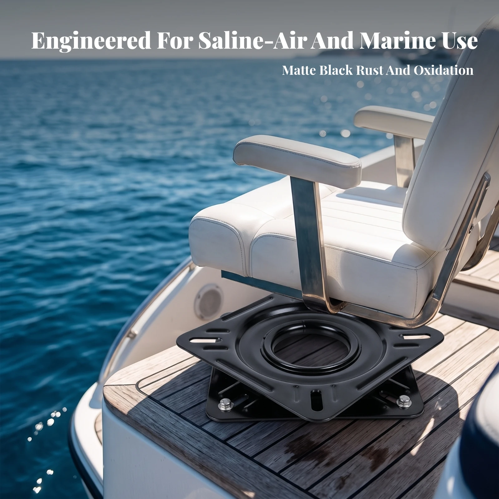 Seat Swivel Plate Low-Height Boat Seat Swivel Hardware Smooth Wear-Resistant for Boats, RVs