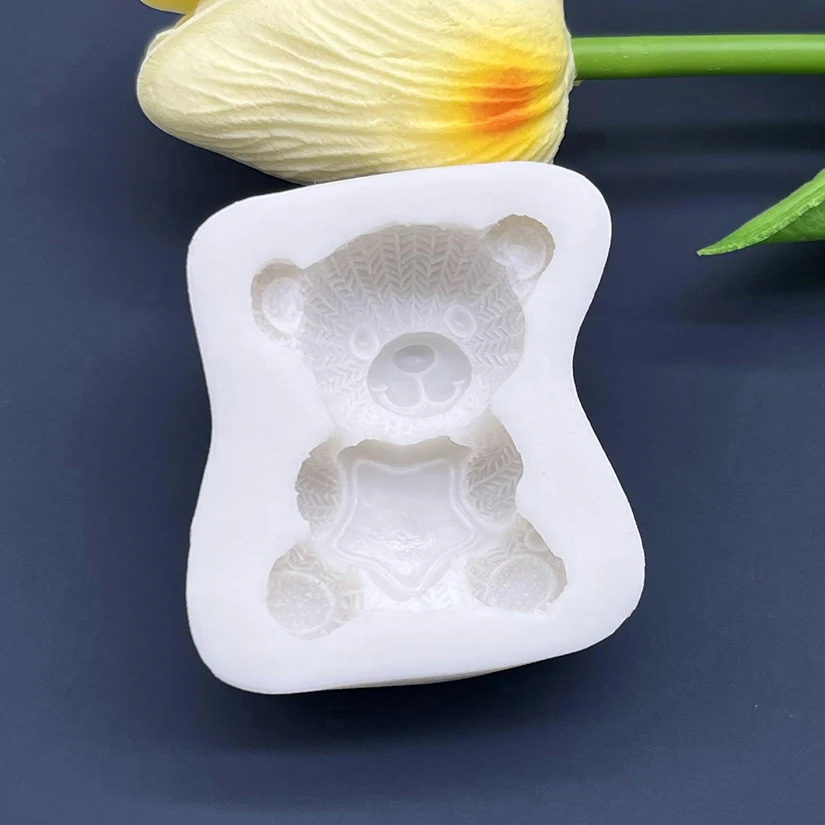 Bear Star Silicone Cake Baking Mold Sugarcraft Chocolate Cupcake Resin Tools Fondant Cake Decorating Tools