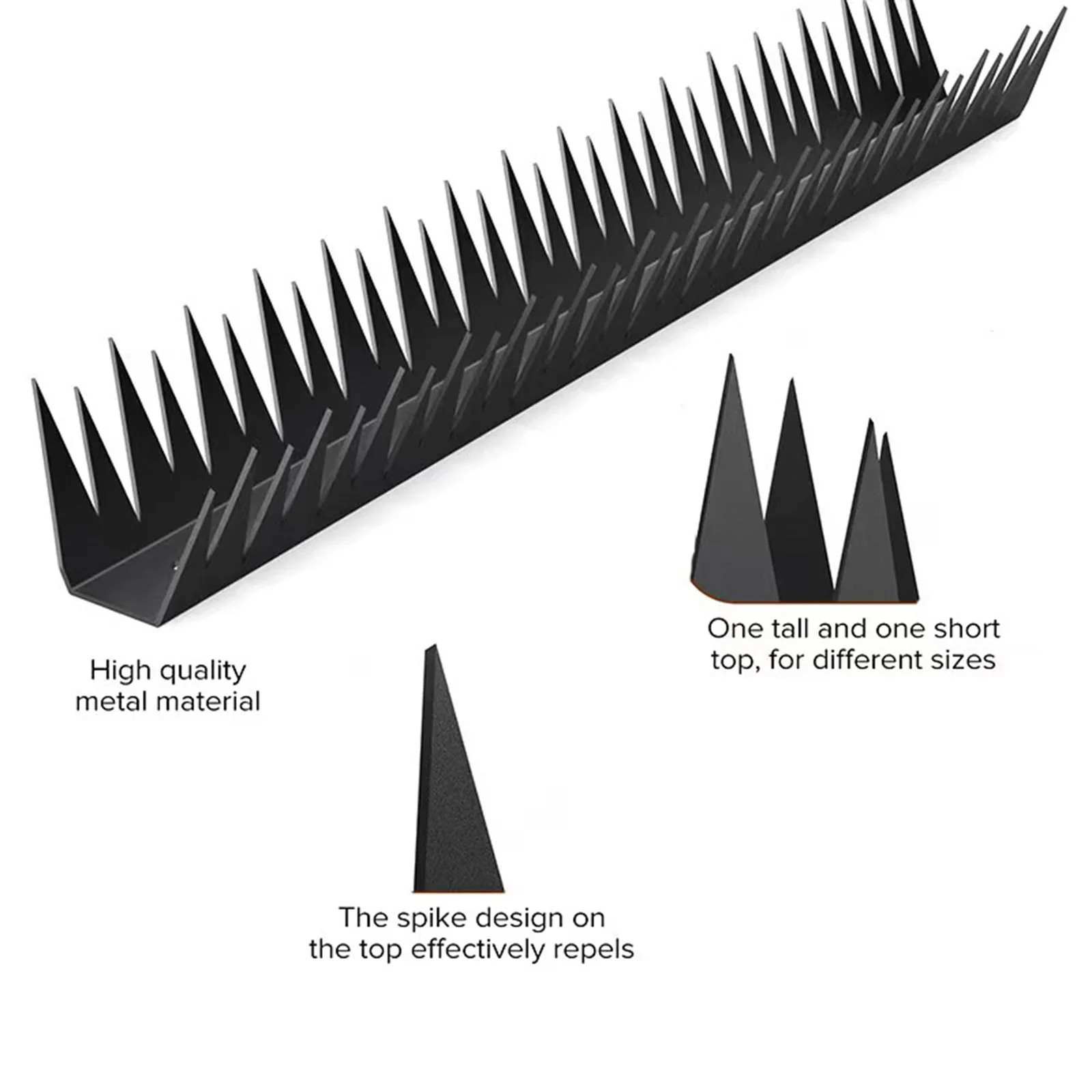 Iron Anti-Climb Spikes for Fence Durable Rust-Proof Coating for Garden Wall-Security