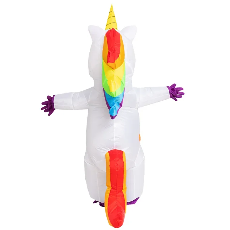 Disfraz de unicornio inflable para adultos, disfraz de arcoíris para Halloween, Carnaval, mascota, Purim, regalo de Cosplay de Navidad