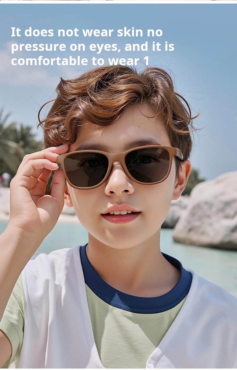 Fashion Square Polarisierte Kinder-Sonnenbrille, ultraleicht, umweltfreundliche Materialien, Sonnenbrille für Jungen und Mädchen, Outdoor-Sport-Sonnenbrille – Detail 6