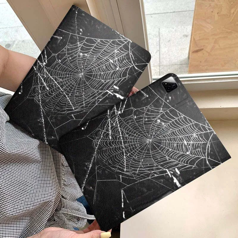 

White Spider Web Pattern Tablet Case For Xiaomi Redmi Mini Pad SE K 2 4 5 6 7 8 2023 2025 11 8.8 11.2 10.1 Pro Gift