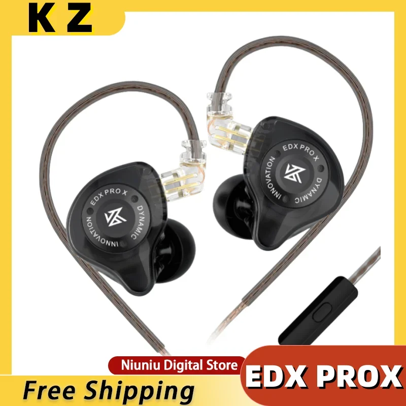 KZ EDX PRO X Dynamic Headphones In-Ear High-Fidelity Hifi Monitoring Wire Control Universal High-Quality Bluetooth Gaming