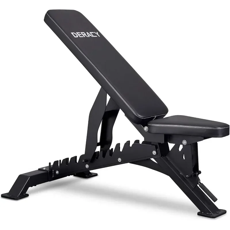 

Deluxe Adjustable Weight Bench for Full Body Workout, Weight Capacity 1100 lbs, Incline and Flat Weight Bench for Indoor Workout