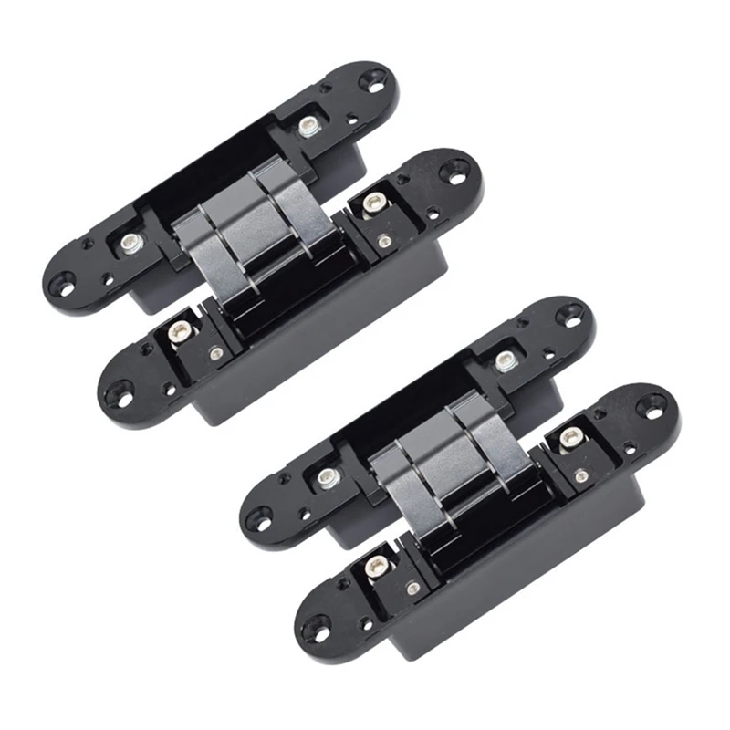 

2X 3D Adjustable Door Hinge Adjustable Conceal Hinge /Invisible Door Hinge 140X30MM 60KG Black