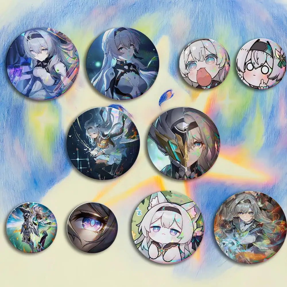 F-Firefly Button Pin Single Pack Anime Merch for Ita Bags Badge Collectible Buttons