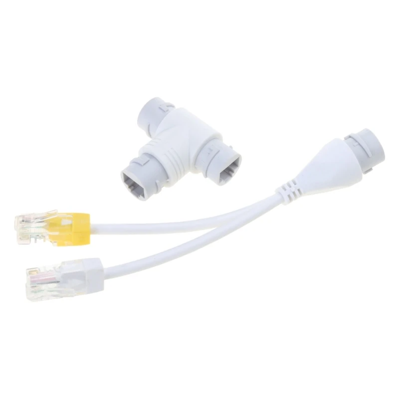 اثنين في واحد POE الخائن شبكات كابل موصل لتركيب كاميرا الأمن ثلاثة طريقة RJ45 موصل الملحقات