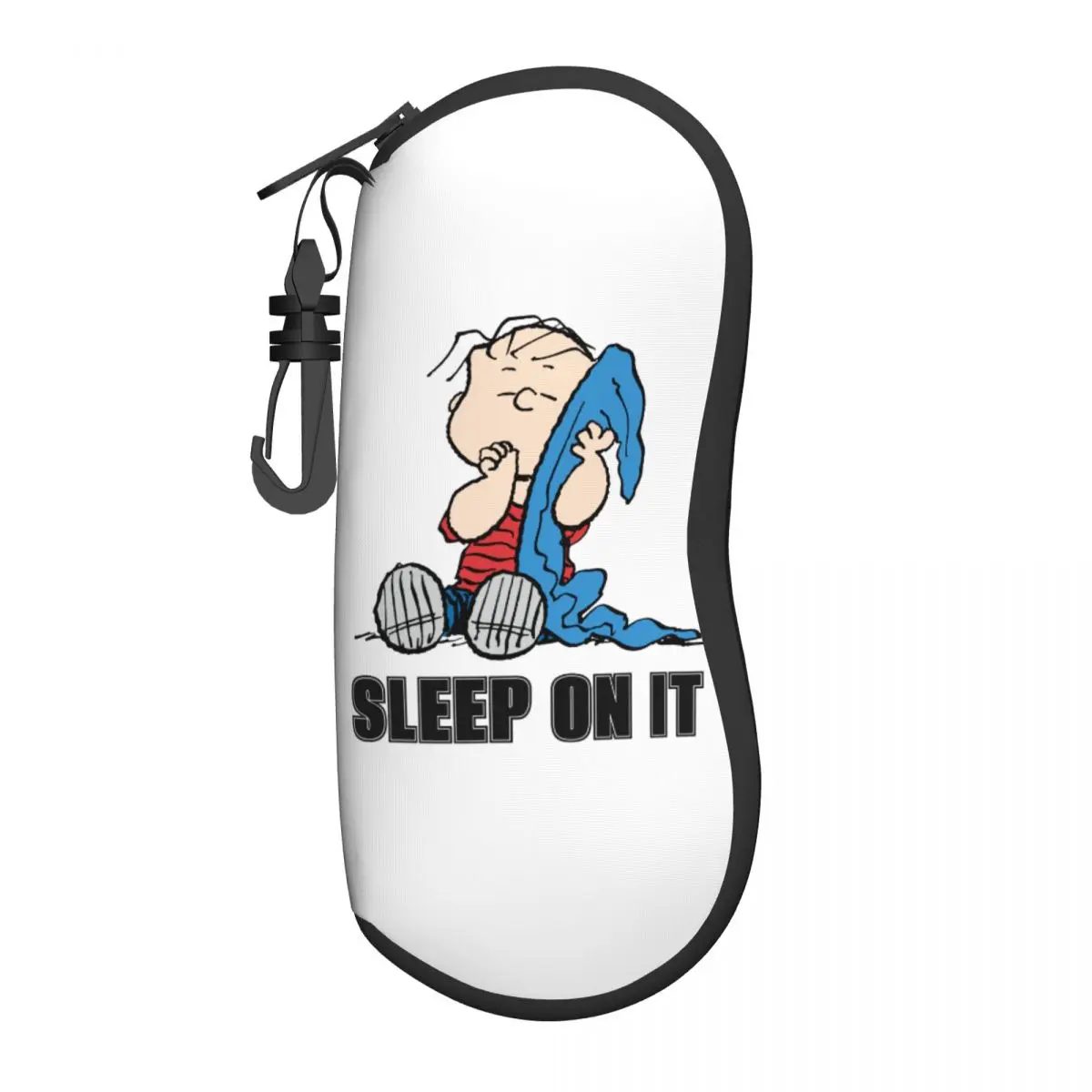 Snoopy Peanuts Linus & Glasses Case Unisex Printing Eyewear Storage Box Office Eye Contacts Case