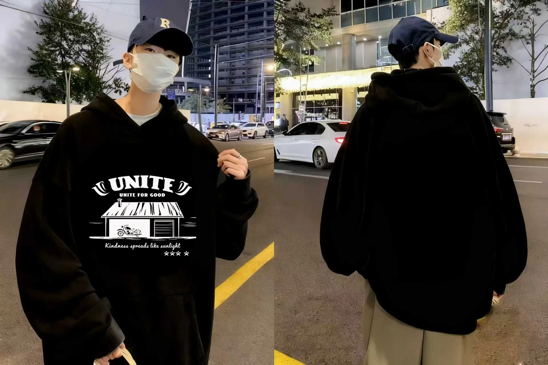 

The 330-gram heavyweight men's and women's sportswear of the millennium streetwear brand in 2025 jojo bizarre adventure harajuku