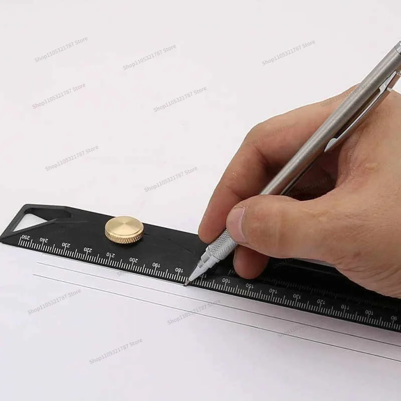 For Aluminum Alloy Scribing Right Angle Ruler Woodworking Measuring Ruler Multi-function Limit