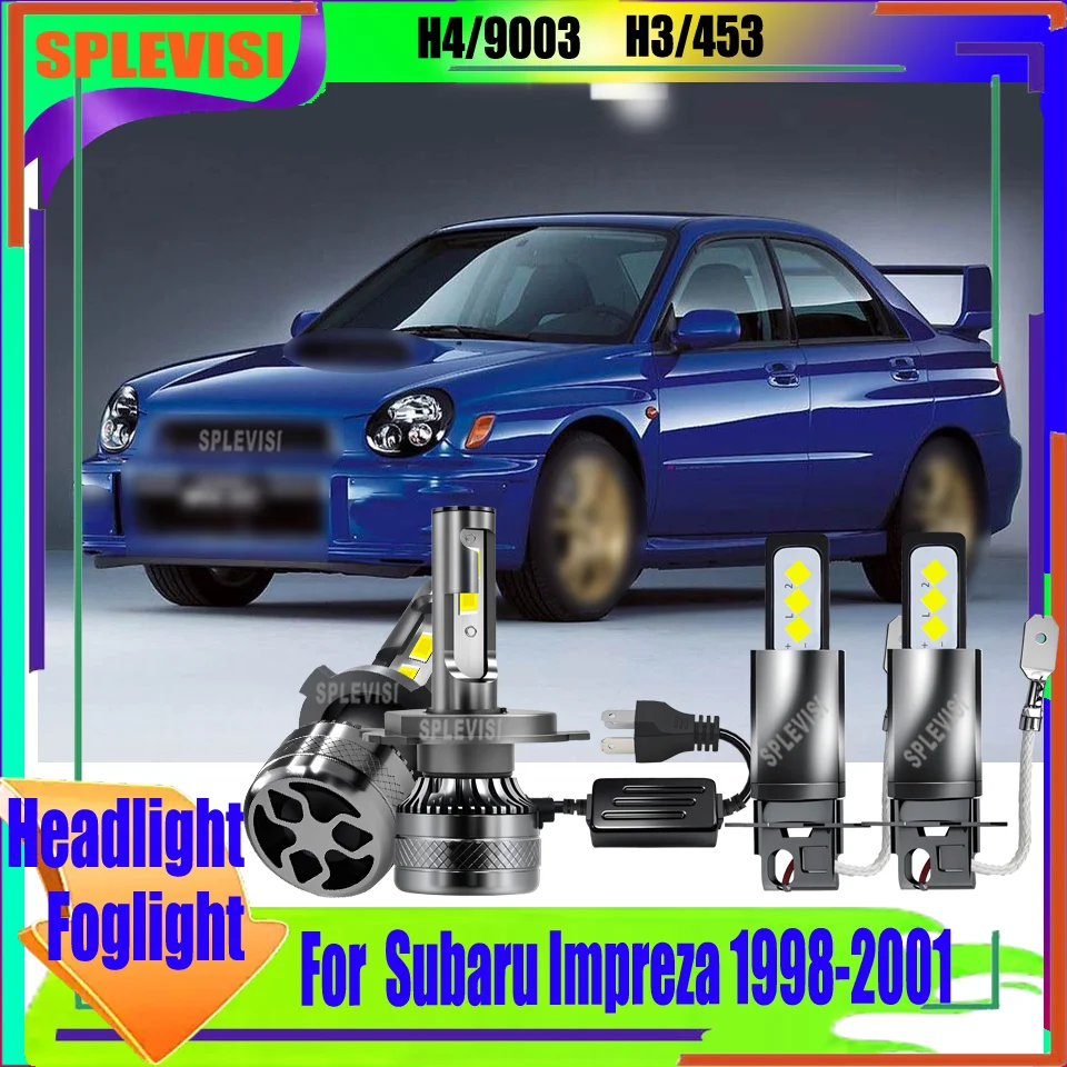 

LED Headlight Fog Light H4 H3 Clear Night Vision High quality For Subaru Impreza 1998 1999 2000 2001 Forester 2003 2004 2005