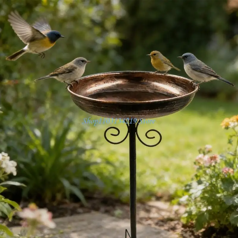 N5KC Traditional Metal Water Feature With Wide Bowl And Base For Outdoor districts