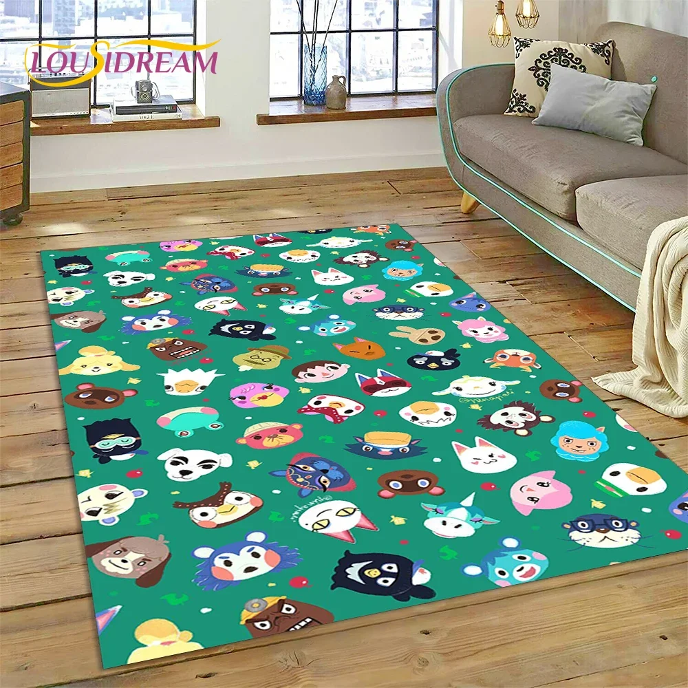 

Cute Animal Crossing New Horizons Cartoon Carpet Rug for Bedroom Living Room Home Sofa Decoration,Kid Game Large Decor Floor Mat