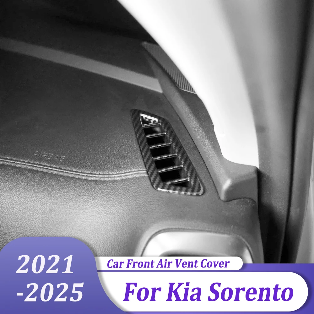 الجبهة العلوي غطاء فتحة التهوية مخرج تيار متردد الكسوة ملصق سيارة اكسسوارات لكيا سورينتو MQ4 2021 2022 2023 2024 2025
