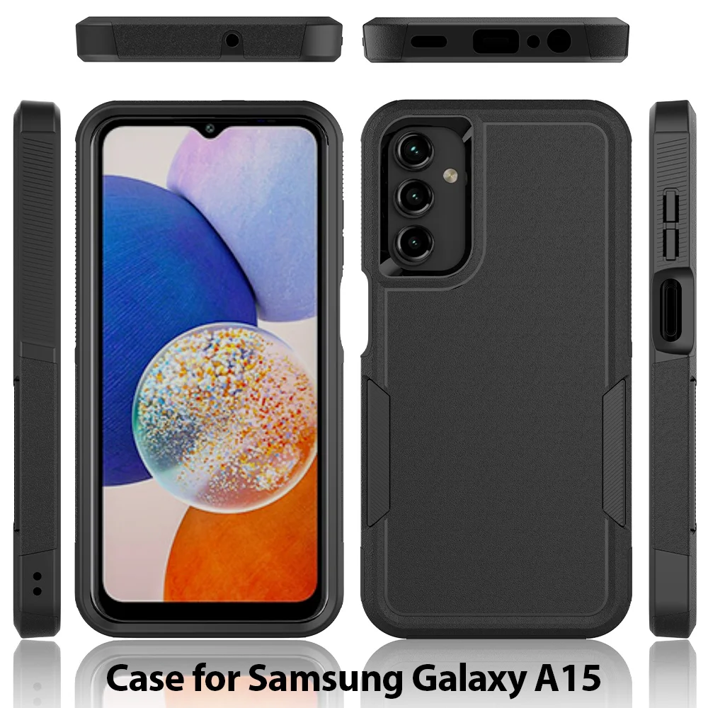 New Fashion TPU/PC Case for Samsung Galaxy A15 5G A05 A05s Shockproof Phone Cover Hybrid Armor Shell 2IN1 Dual Layer Protection