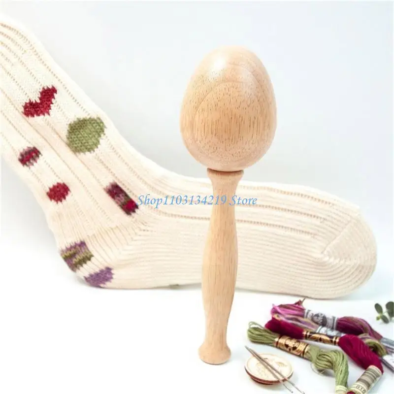 N5KC Knitting Repair Set Eggs Knitting Aid and Darning Mushroom Set with Needle Thread for Mending Clothes
