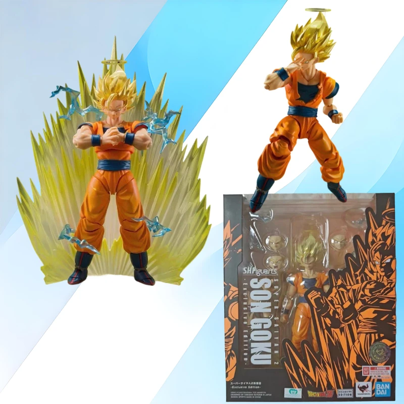 

En Stock Original BANDAI S.H.Figuarts Super Saiyan 2 Son Goku Exclusivo Dragon Ball ZAnime Colección De Figuras De Acción Modelo